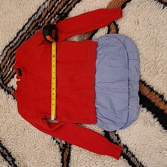 J. Crew Wool Sweater with Shirt tail - Picture 7 of 11